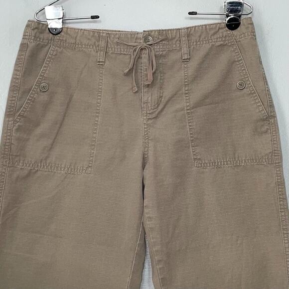 Calvin Klein Capris Size 8 Baggy Green Cropped Pants Jeans Ripstop Y2K Gorpcore - Picture 2 of 12